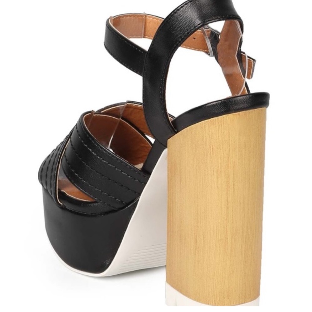 Black and Brown Platform Heels - Picture 5 of 7